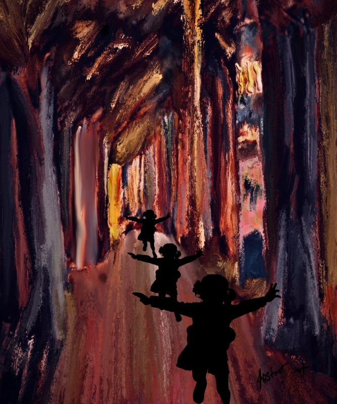 Little Girl In The Forest by artist James Stout